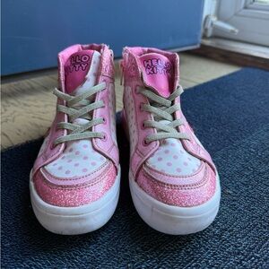 Hello Kitty Pink Glitter Polka Dot Shoes